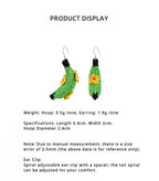 LB Green Ear Clip Cute Sweet Earrings LOJL30