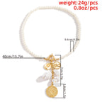 Vintage Portrait Pendant For Women Elegant Fashion Irregular Pearl Fringe Necklace 1 Piece