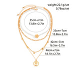 Gorgeous Multi-Layer Chain Necklace with Coin Pendant - Perfect Graduation Gift for Women!