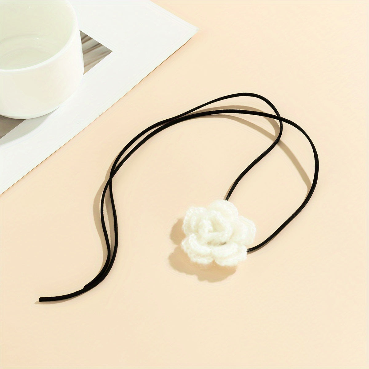 Vintage French Flower Velvet Belt Chocker - Adjustable Size, Perfect for Holiday Parties!