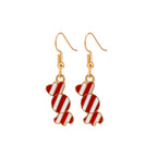 Christmas Cute Earrings Candy Santa Claus Christmas Tree Elk Earrings LJC17