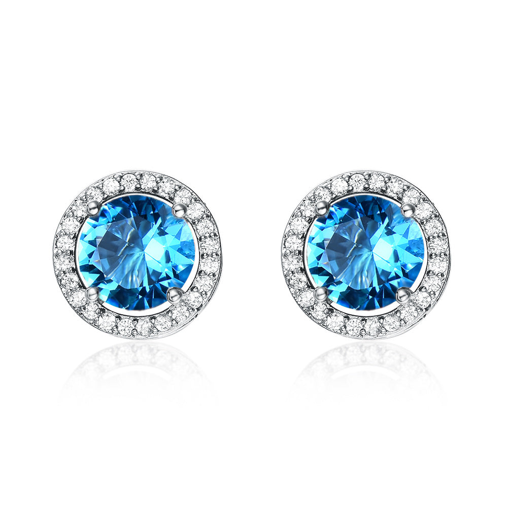 Gorgeous Rose Gold & Silver Crystal Zircon Stud Earrings - Perfect for Weddings & Special Occasions!