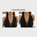 Vintage-Inspired Pentagram Chain Tassel Necklace Set - 3-Piece Handmade Design