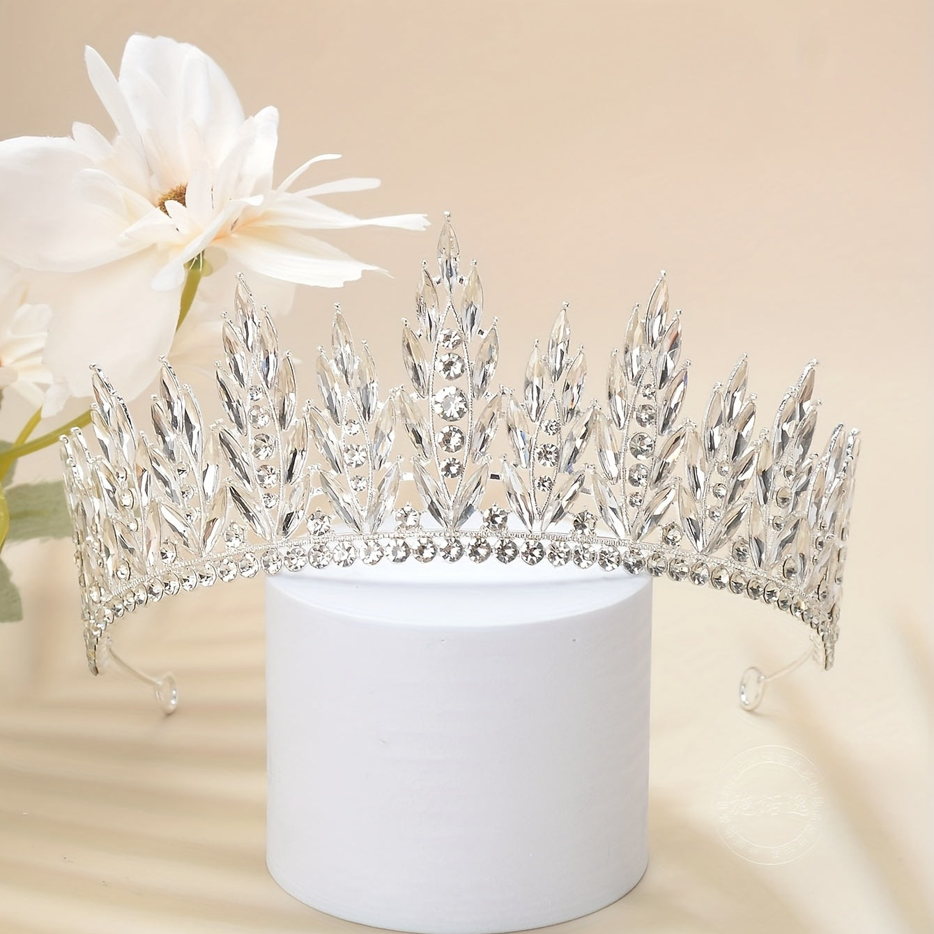 Wedding Tiara Crystal Flower Crown Glitter Headband Rhinestone Headpiece Bridal Wedding Hair Accessories For Women Girls Hair Jewelry For Party Prom