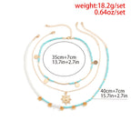 Gorgeous Boho Celestial Sun Flower Beaded Necklace Set - Perfect for Vintage Style & Holiday Parties!