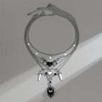 5-Piece Vintage Arrow Heart Pendant Set - Perfect Gift for Women, Mom, Wife, and Girls!