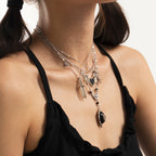 5-Piece Vintage Arrow Heart Pendant Set - Perfect Gift for Women, Mom, Wife, and Girls!