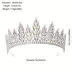 Wedding Tiara Crystal Flower Crown Glitter Headband Rhinestone Headpiece Bridal Wedding Hair Accessories For Women Girls Hair Jewelry For Party Prom