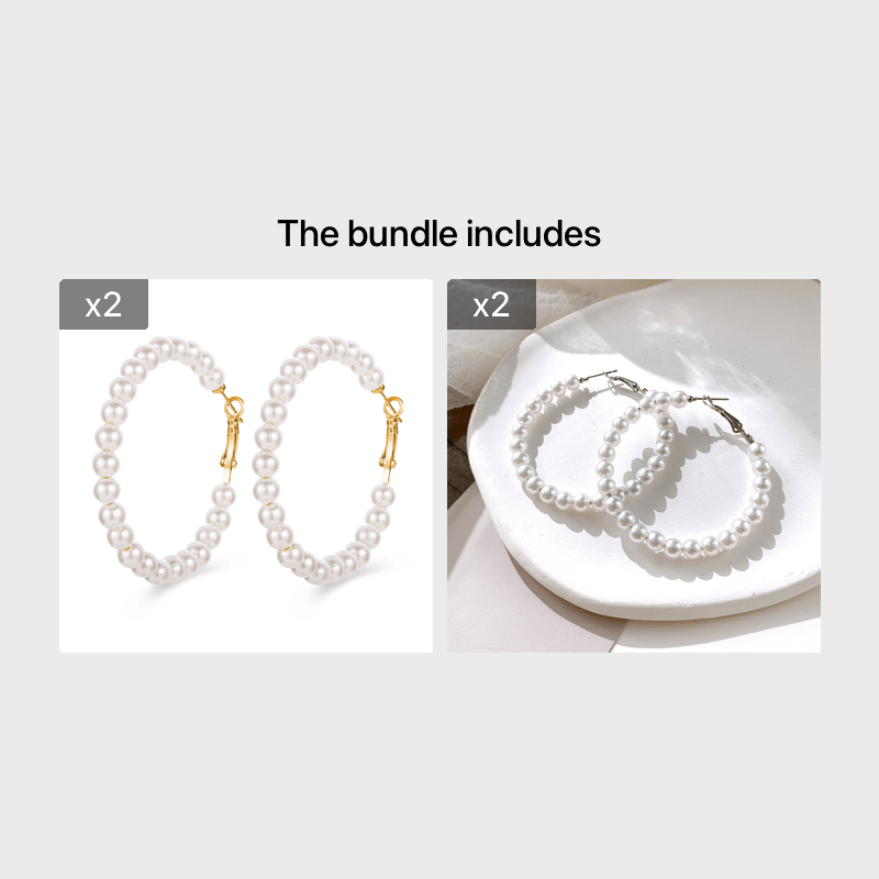 Upgrade Your Style with Our Alluring Allover Pearl Hoop Earrings - Women's Fashion Accessories 2023 New In