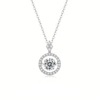 Adjustable Moissanite Pendant Necklace - Stunning 925 Silver Jewelry for Women & Girls - Perfect Gift for Valentine's Day, Mother's Day, Thanksgiving, Anniversary, or Birthday