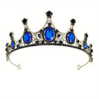 Elegant Vintage Small Baroque Crystal Tiaras Crowns, Halloween Hair Accessories, Bridal Jewelry, Rhinestone Crystal Diadem
