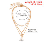 Gorgeous 3-Piece Butterfly Pearl Necklace Set - Choker Chain & Double Necklace - Perfect for Any Occasion!