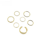 FN Simple Circle Ring 7-piece Set Tail Ring LOJS25