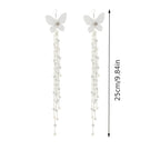 Get Ready to Flutter with Long Tassel Butterfly Earrings - The Perfect Hip Hop Style Accessory for Parties and Nightclubs!