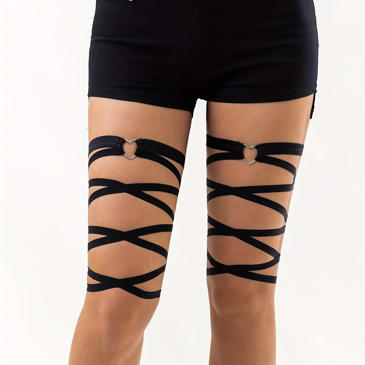 1pc Sexy Stretch Crisscross Strappy Leg Chain Punk Style Body Chain Jewelry