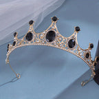 Elegant Vintage Small Baroque Crystal Tiaras Crowns, Halloween Hair Accessories, Bridal Jewelry, Rhinestone Crystal Diadem