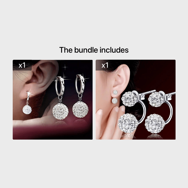 Shambhala Crystal Ball Stud Earrings