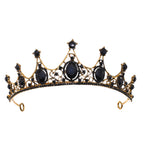 Elegant Vintage Small Baroque Crystal Tiaras Crowns, Halloween Hair Accessories, Bridal Jewelry, Rhinestone Crystal Diadem