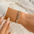 Shine like a Star with our Adjustable Shiny Chain Bracelet Inlaid with Rhinestones for Hand Jewelry Decoration