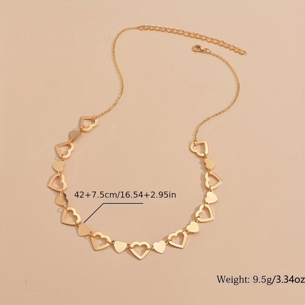 Creative Multiple Heart Love Alloy Women's Necklace For Mother's Day Valentine's Day Gift