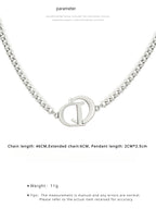 FN Collar Chain English Letter Necklace LOJS79