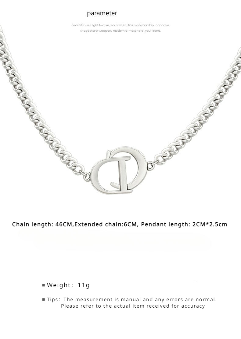 FN Collar Chain English Letter Necklace LOJS79
