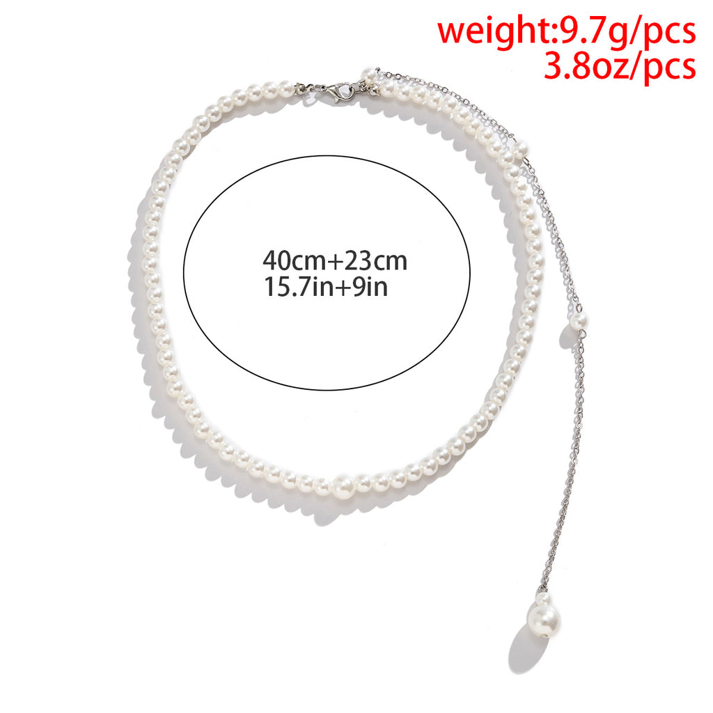 1 Piece Women's Sexy Imitation Pearl Pendant Tassel Back Chain Body Chain