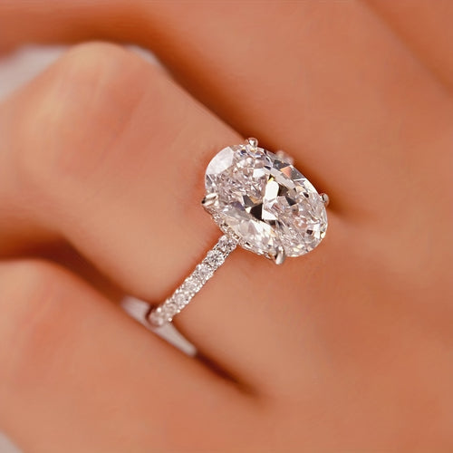 Elegant Moissanite Engagement Ring in Sterling Silver with Certificate and Box - Perfect for Weddings, Parties, and Special Occasions