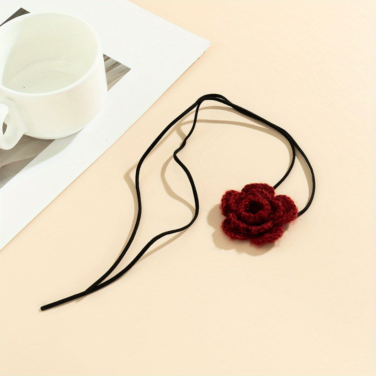 Vintage French Flower Velvet Belt Chocker - Adjustable Size, Perfect for Holiday Parties!