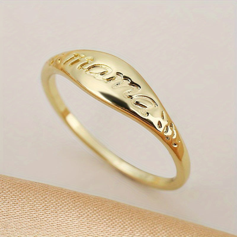 Surprise Your Mom with a Simple and Elegant Mama Letter Ring this Mother's Day