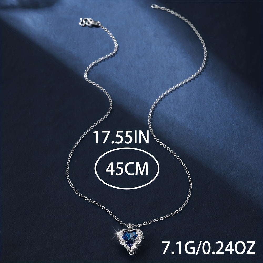 Unlimited Love: Heart Of The Sea Women's Necklace with Birthstone Crystal - Perfect Jewelry Gift for Her Wife