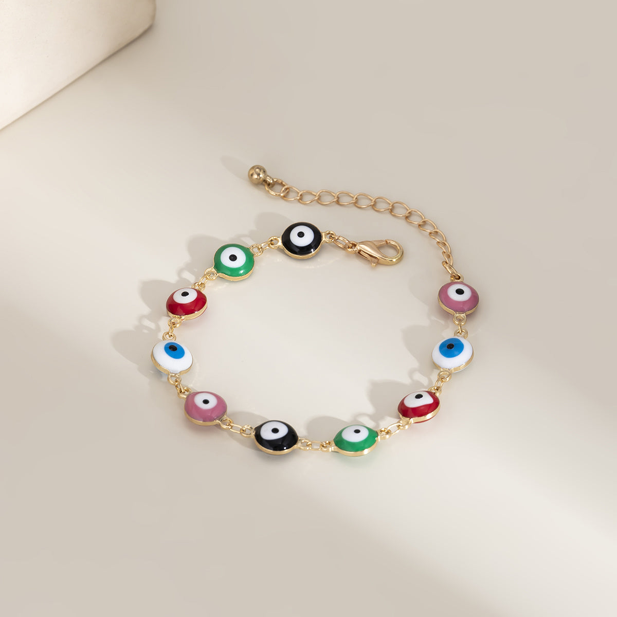 1 Piece Colored Oil Eye Necklace Bracelet Women's Accessories Fashion 2022 Fall