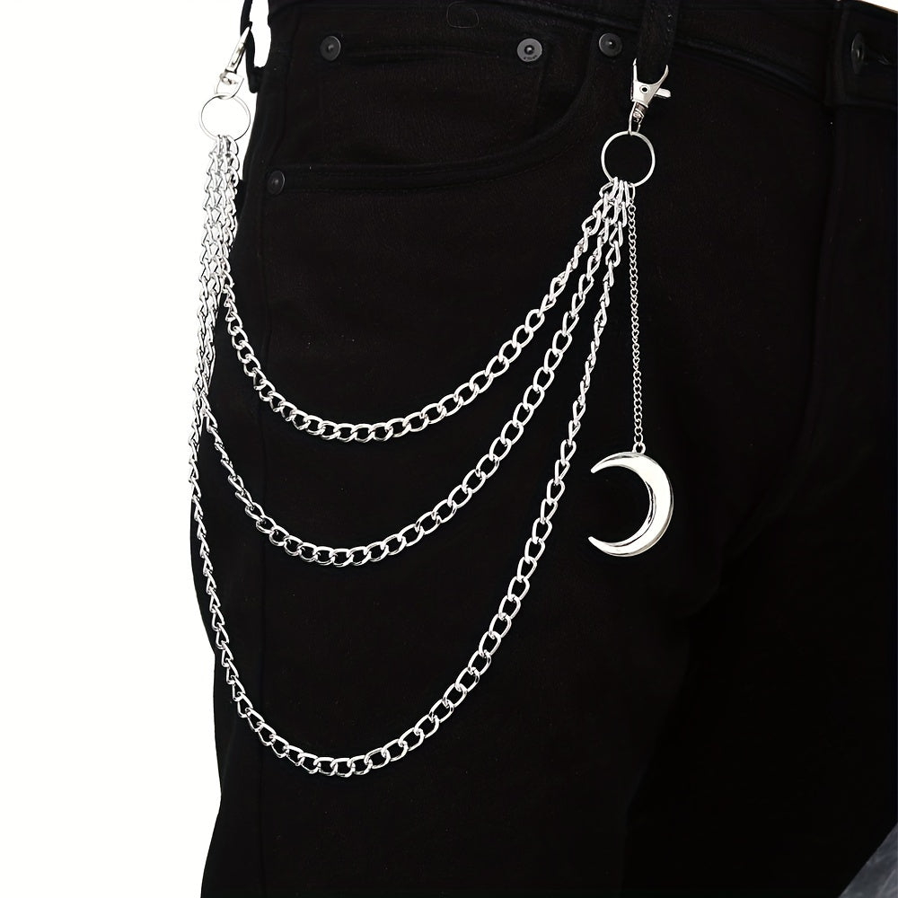 Moon Pendant Pants Chain Punk Chains Harajuku Goth Jewelry Gothic Rock Emo Accessories For Men