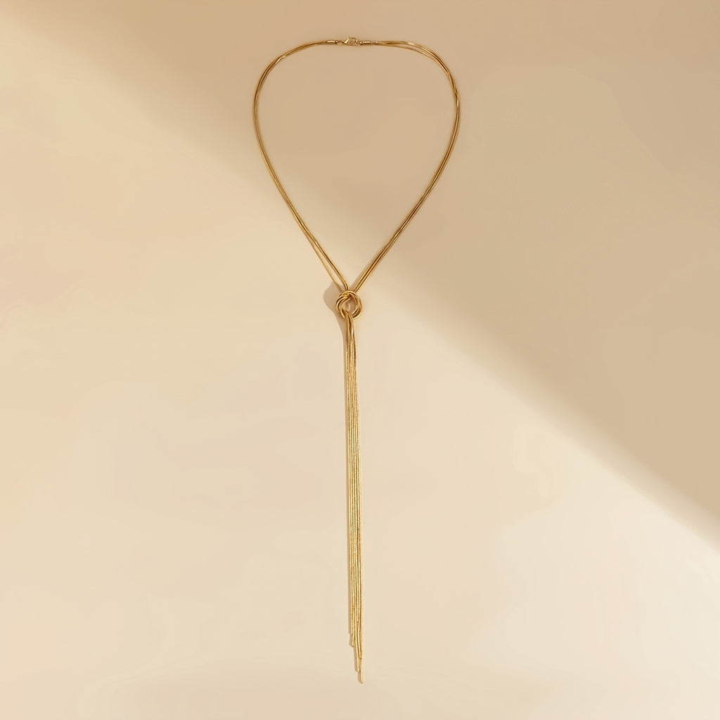 Add a touch of punk to your style with our Long Adjustable Copper Chain Necklace for Women & Girls