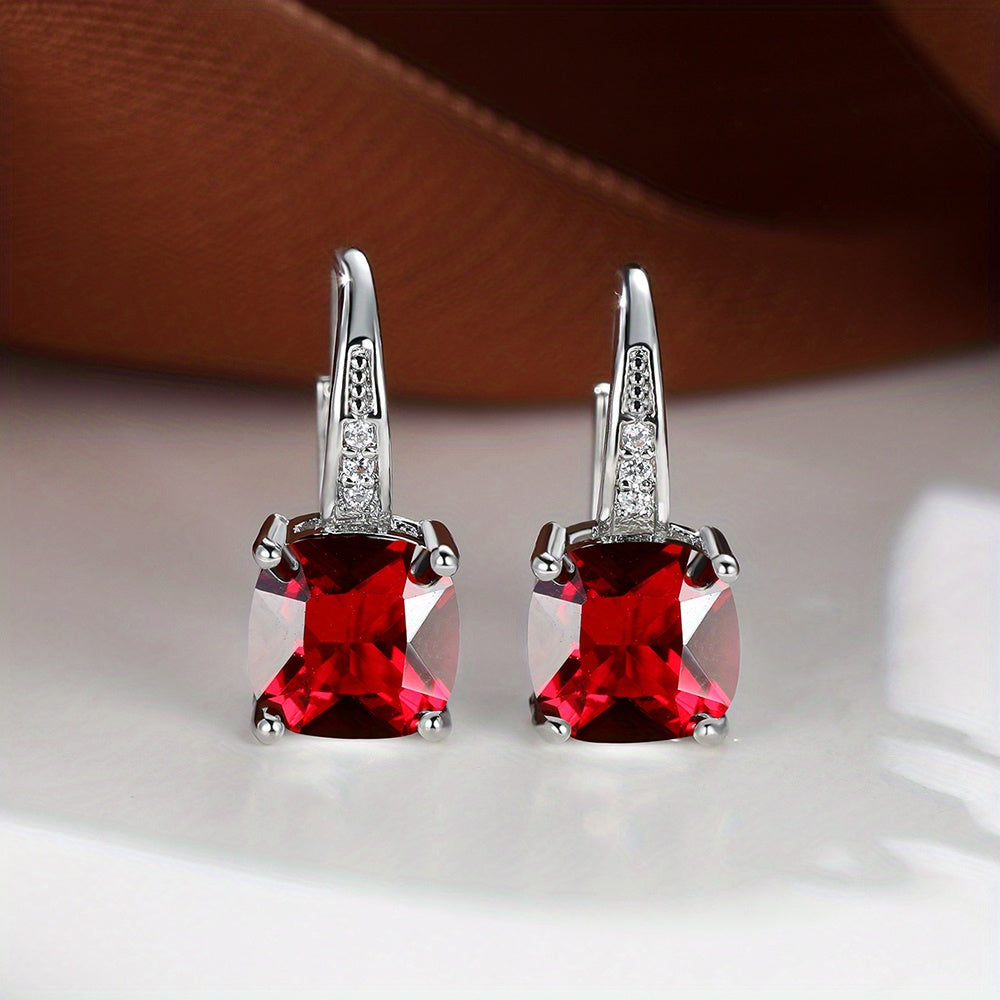 Add a Pop of Color to Your Look with Rainbow Zircon Hoop Earrings