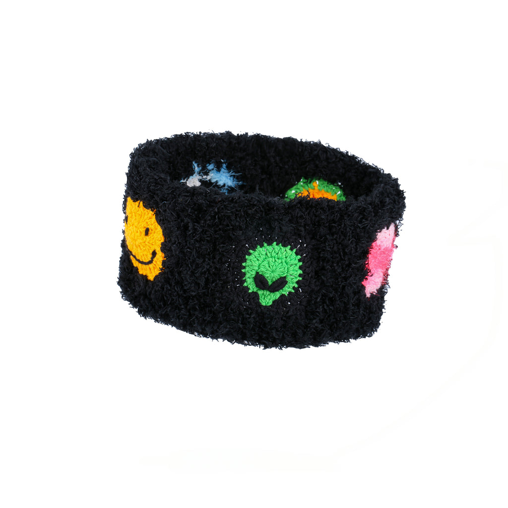 LB Bow Elastic Knitting Smiling Face Hair Band LOJL61