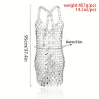Sparkle in Style: Sexy Sequined Vintage Beach Dress Body Chain Accessories