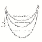Moon Pendant Pants Chain Punk Chains Harajuku Goth Jewelry Gothic Rock Emo Accessories For Men