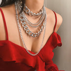 Gorgeous Punk Layered Tassel Metal Chain Necklace - Perfect for Holiday Style!