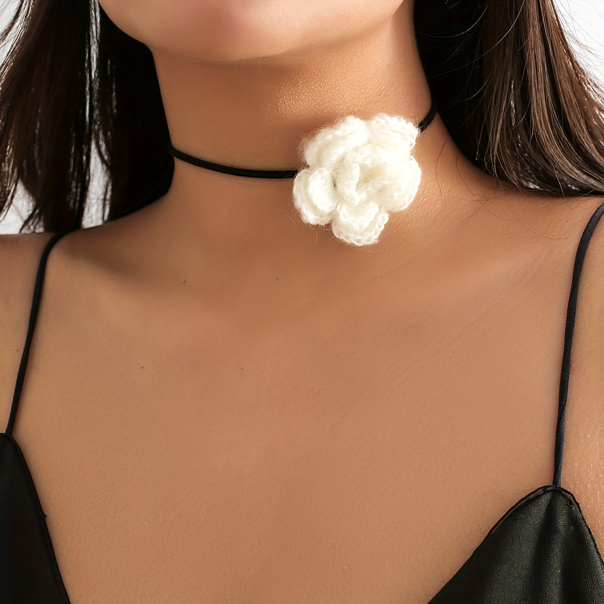 Vintage French Flower Velvet Belt Chocker - Adjustable Size, Perfect for Holiday Parties!