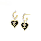 FN Tulip Love Artificial Pearl 925 Silver Needle Earrings LOJS123