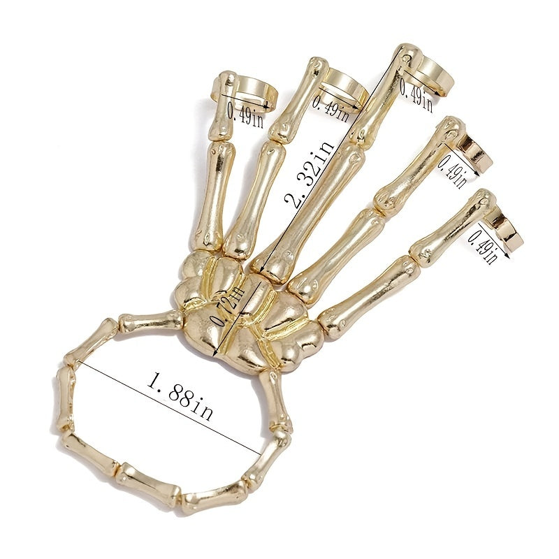 Skeleton Ghost Claw Bracelet: Add a Touch of Halloween Charm to Your Nightclub Look!