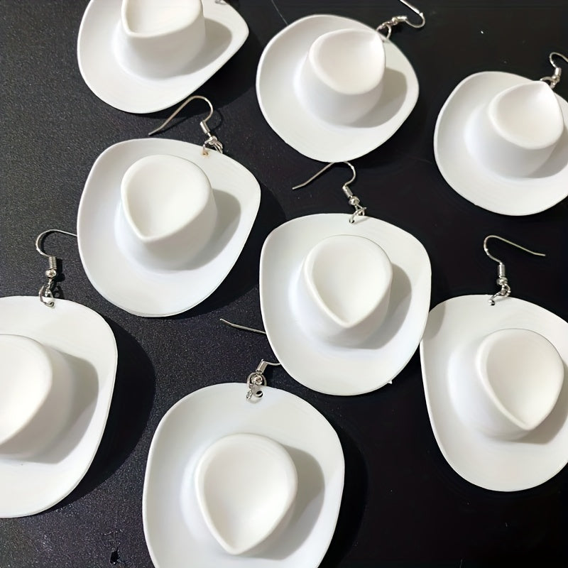 1Pair Creative Disco Cowboy Hat Earrings Funny Party Accessories Novel Jewelry Gifts For Girls