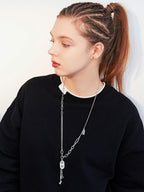 FN "Zhaocai" Pendant Sweater Chain Necklace LOJS85