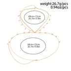 Multilayer Faux Pearls Body Chain Elegant Copper Body Jewelry Accessories