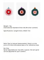 LB Ear Clip Cute Big Plush Exaggerated Earrings LOJL5