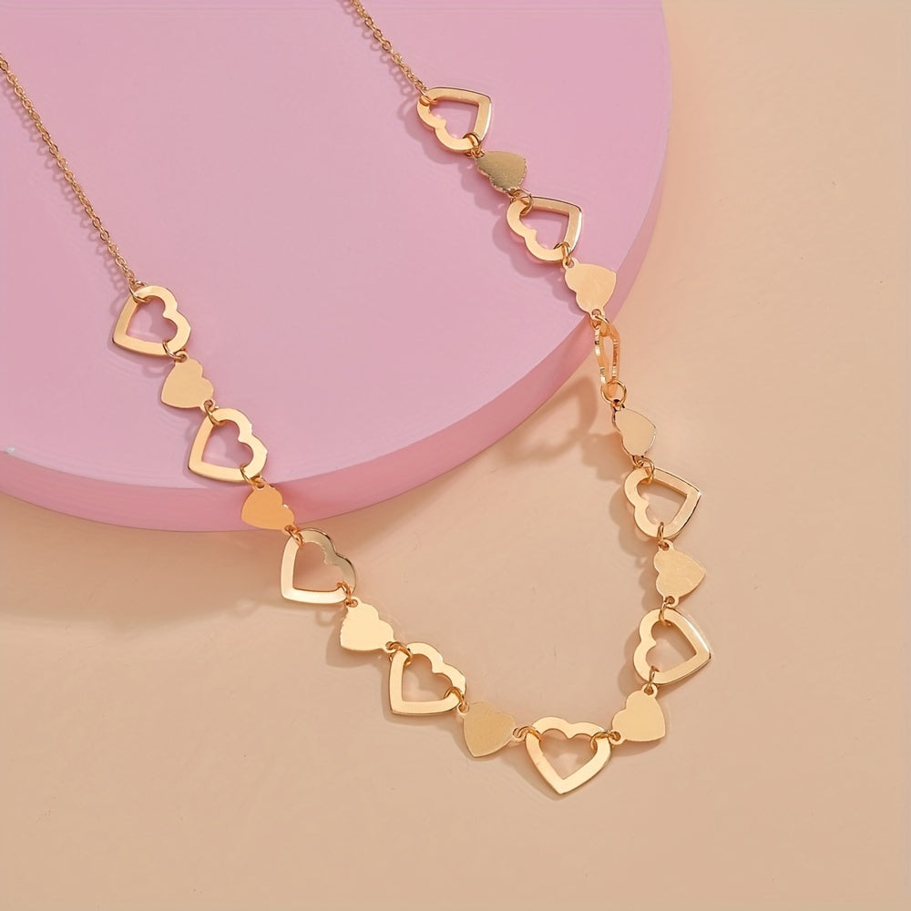 Creative Multiple Heart Love Alloy Women's Necklace For Mother's Day Valentine's Day Gift