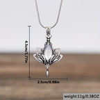 Gorgeous Silver Boho Flower Gemstone Pendant Necklace - Perfect for Gothic Parties and Jewelry Gifts!