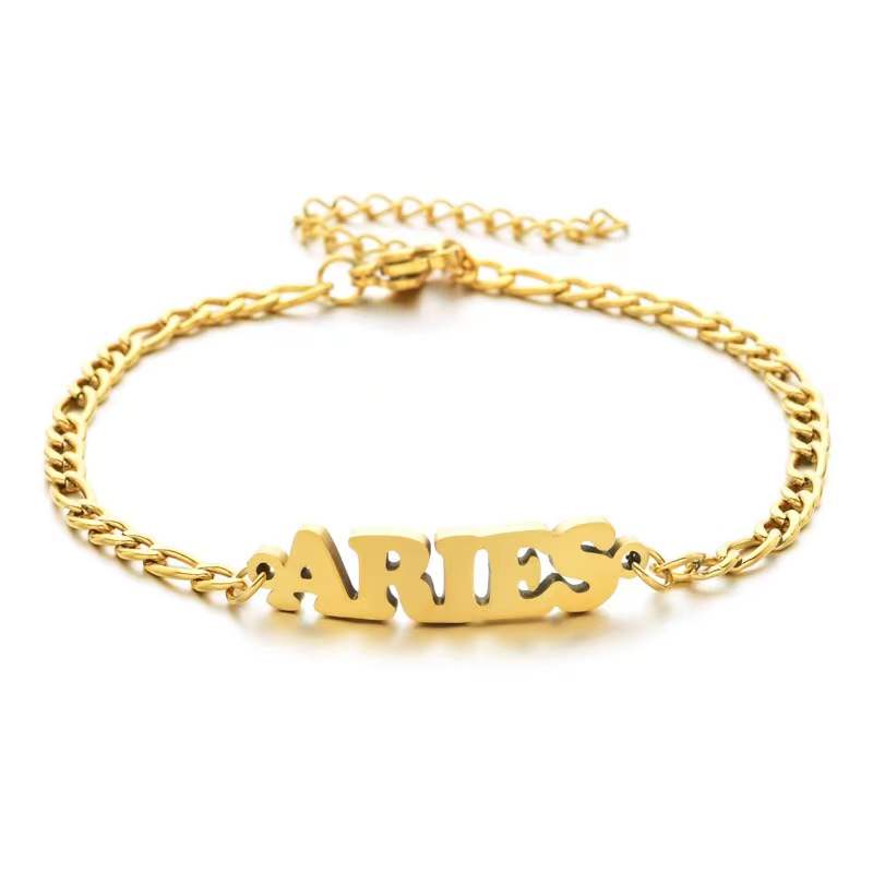 Unleash Your Inner Star Sign with Our Stainless Steel Constellation Letter Bracelet