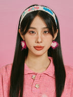 LB Hand Crochet "Love" Earrings Sweet Ear Clip LOJL93